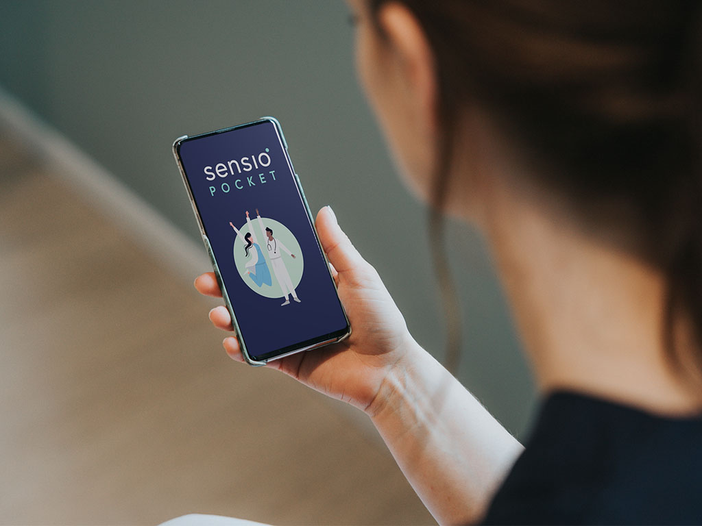 Sensio pocket logo shown on a phone